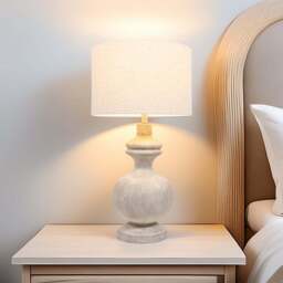 Maren Table Lamp - Beige - Wilko - thumbnail 3