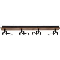 Cosylyte Riverton Matt Black 4 Light Spotlight - Size: 66 x 19 x 10cm - Brown - Wilko - thumbnail 6