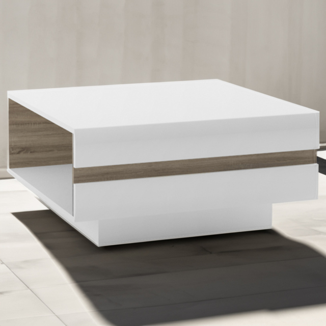 Florence Chelsea White Living Small Designer Coffee Table - Size: 75 x 75 x 38cm - Furniture to Go - Wilko - image 1
