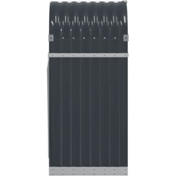 vidaXL Anthracite Galvanised Steel Firewood Log Holder 100 x 40 x 45cm - Grey - Wilko - thumbnail 5
