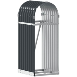 vidaXL Anthracite Galvanised Steel Firewood Log Holder 100 x 40 x 45cm - Grey - Wilko - thumbnail 1