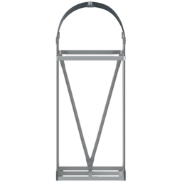 vidaXL Anthracite Galvanised Steel Firewood Log Holder 100 x 40 x 45cm - Grey - Wilko - thumbnail 4