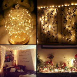 Shatchi 20 Warm White LED Gold Copper Wire Christmas String Light 2m - Size: 6 x 1.5 x 2cm - Yellow - Wilko - thumbnail 4