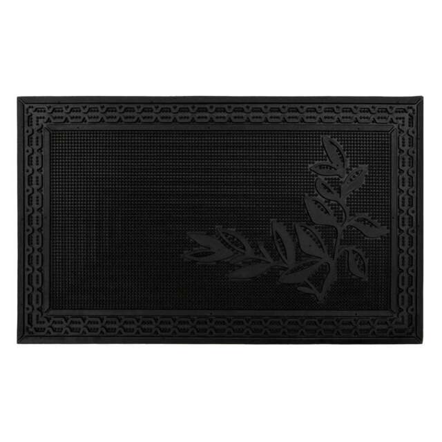 JVL Foliage Rubber Scraper Doormat 45 x 75cm - JVL Homewares - Wilko - image 1