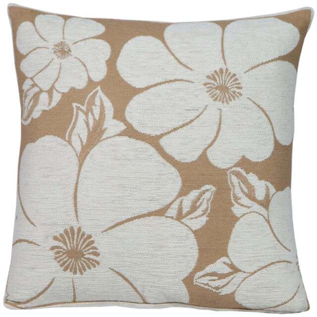 Velosso Poppy Cream Chenille Filled Cushion 43 x 43cm 2 Pack - Wilko - image 1