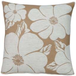 Velosso Poppy Cream Chenille Filled Cushion 43 x 43cm 2 Pack - Wilko - thumbnail 1