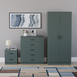 Vida Designs Riano Green 3 Piece Bedroom Furniture Set - Jasper Green - Wilko - thumbnail 3