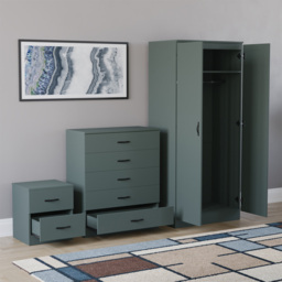 Vida Designs Riano Green 3 Piece Bedroom Furniture Set - Jasper Green - Wilko - thumbnail 5