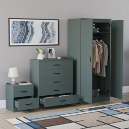 Vida Designs Riano Green 3 Piece Bedroom Furniture Set - Jasper Green - Wilko - thumbnail 6