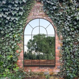MirrorOutlet The Arcus Black Framed Arched Wall Garden Mirror 120 x 80cm - Size: 120 x 80 x 3cm - Wilko - thumbnail 6
