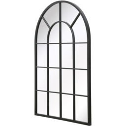 MirrorOutlet The Arcus Black Framed Arched Wall Garden Mirror 120 x 80cm - Size: 120 x 80 x 3cm - Wilko - thumbnail 4