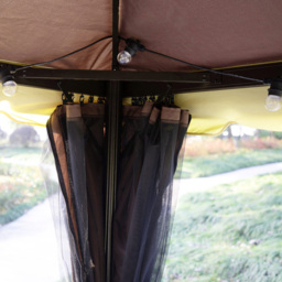 Outsunny 4 x 3m Coffee Canopy Pavilion Patio Gazebo Tent with Sides - Size: 3 x 4m - Brown - Wilko - thumbnail 5