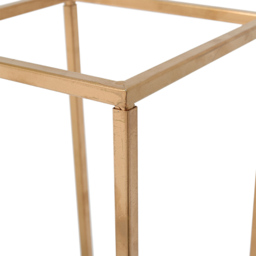 Living and Home Rectangular Flower Stand Pedestal - Gold - Wilko - thumbnail 6