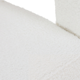 Living and Home White Teddy Fleece Upholstered Accent Chair with Lumbar Pillow - Size: Single - Wilko - thumbnail 6