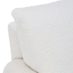 Living and Home White Teddy Fleece Upholstered Accent Chair with Lumbar Pillow - Size: Single - Wilko - thumbnail 7