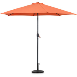 VonHaus Burnt Orange Steel Parasol 2.7m - Wilko
