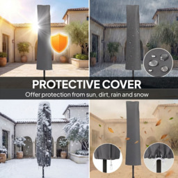 Outsunny Black 32 Solar LED Garden Cantilever Parasol 3m - Wilko - thumbnail 7