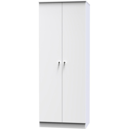 Crowndale Yarmouth 2 Door White Tall Wardrobe Ready Assembled - Wilko - thumbnail 5