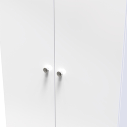 Crowndale Yarmouth 2 Door White Tall Wardrobe Ready Assembled - Wilko - thumbnail 6