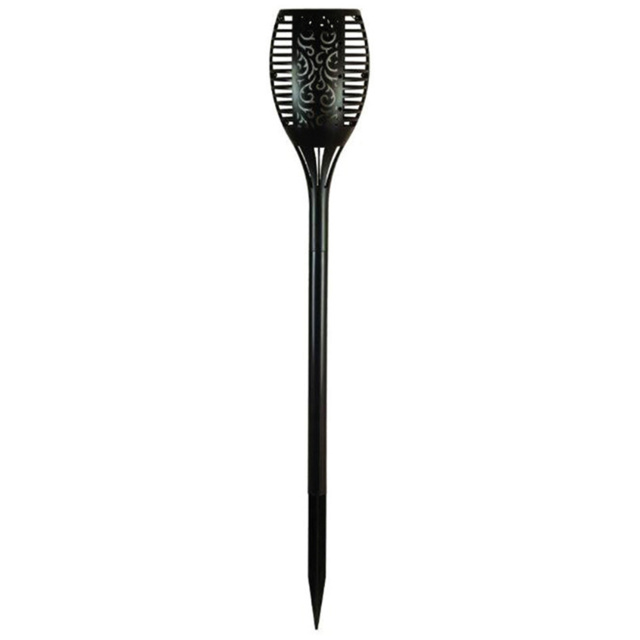 Luxform LED Solar Powered Flame Art Deco Torch - Size: 12 x 12 x 78cm - Black - Wilko - image 1