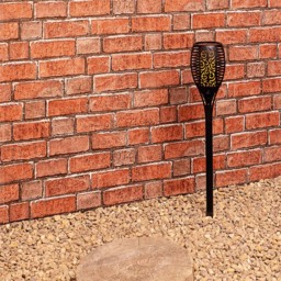 Luxform LED Solar Powered Flame Art Deco Torch - Size: 12 x 12 x 78cm - Black - Wilko - thumbnail 3