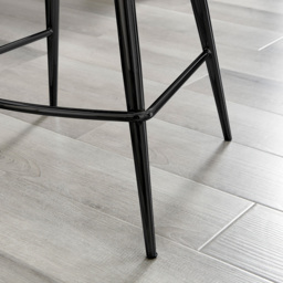 Furniturebox Cesano Navy Velvet Black Legs Counter Stools Set of 2 - Blue - Wilko - thumbnail 5