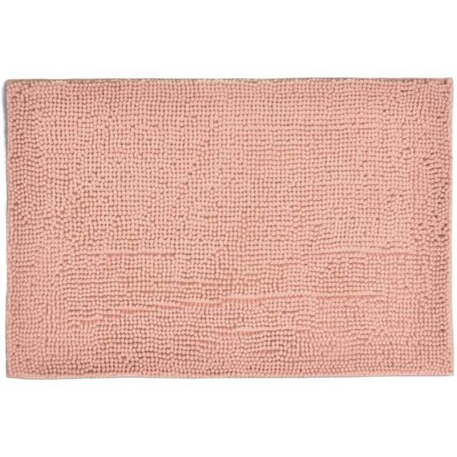 Allure Bath Fashions Blush Chenille Microfibre Supersoft Non-Slip Bobble Bath Mat 60 x 90cm - Pink - Wilko - image 1
