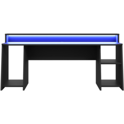 Florence Tezaur 3 Shelf Black Wide LED Gaming Desk - Furniture To Go - Wilko - thumbnail 4