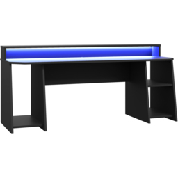 Florence Tezaur 3 Shelf Black Wide LED Gaming Desk - Furniture To Go - Wilko - thumbnail 3