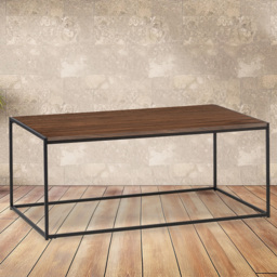 Julian Bowen Tribeca Walnut Coffee Table - Size: 60 x 110 x 45cm - Black - Wilko