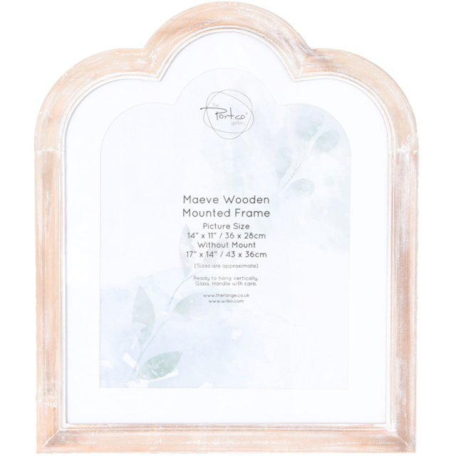 Maeve Wooden Mounted Frame Natural 11 x 14inch - The Port. Co Gallery - Wilko - image 1
