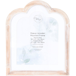Maeve Wooden Mounted Frame Natural 11 x 14inch - The Port. Co Gallery - Wilko