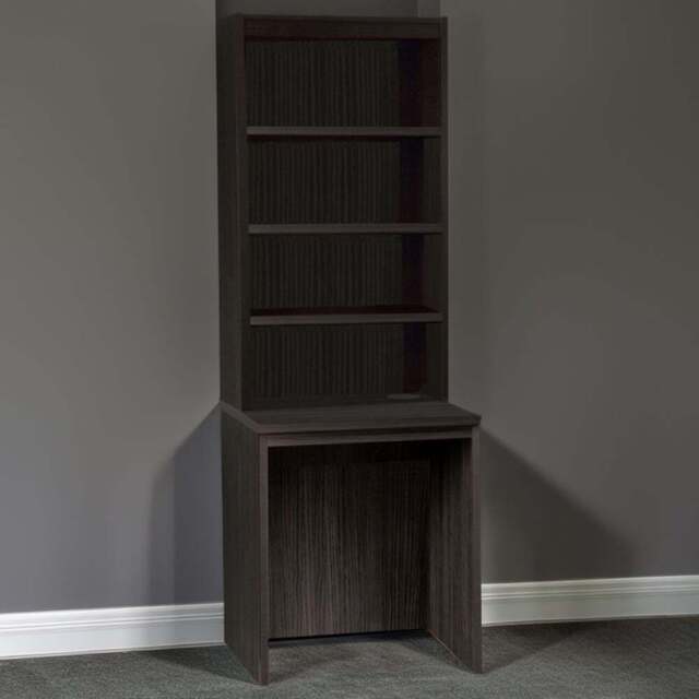 R White Cabinets 4 Shelf Small Laptop Desk with Hutch Black - Size: 182.8 x 60 x 54cm - Wilko - image 1