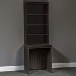 R White Cabinets 4 Shelf Small Laptop Desk with Hutch Black - Size: 182.8 x 60 x 54cm - Wilko - thumbnail 1