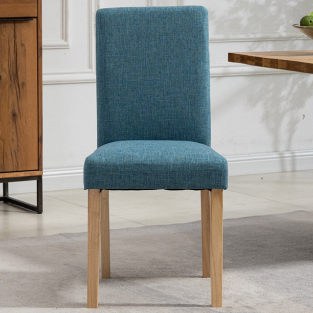 Artemis Home Maiolo Set of 2 Teal Fabric Dining Chair - Blue - Wilko - image 1