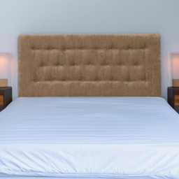 Bedmaster Lona Single Mink Chenille Buttoned Headboard - Cream - Wilko