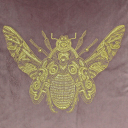 Paoletti Cerana Dusky Blush Embroidered Velvet Cushion - Size: 50 x 50cm - Multi - Wilko - thumbnail 4