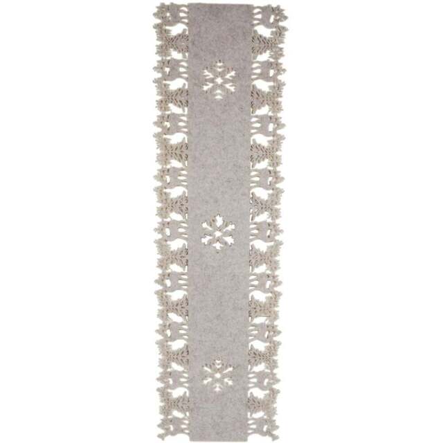 Festive Felt Table Runner - Grey - Amber Charm - Wilko - image 1
