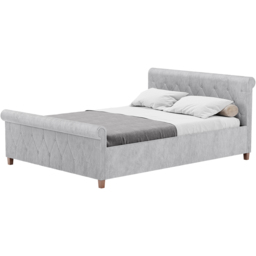 VIDA DESIGNS Vittorio King Size Silver Crushed Velvet Bed - Home Vida - Wilko - thumbnail 3