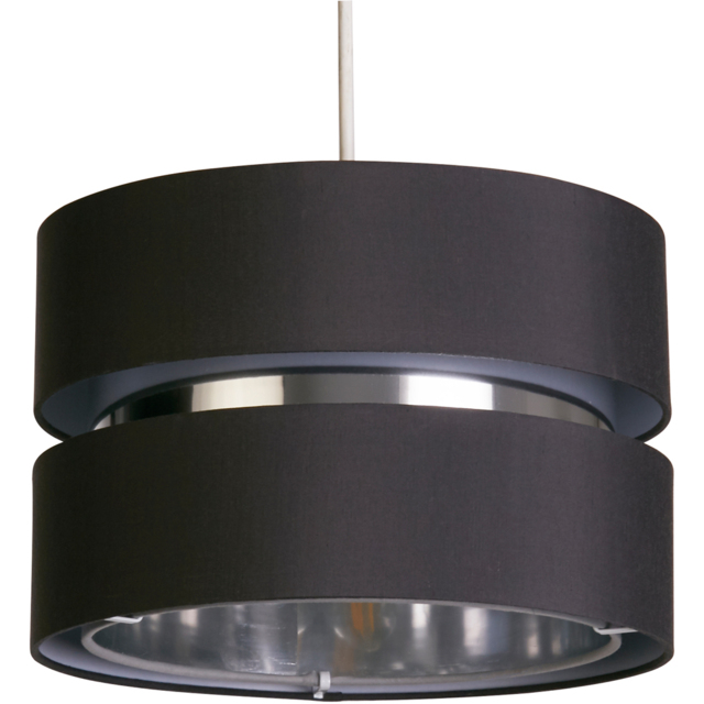 Lighting Collection Brea 2 Tier Grey Ceiling Shade - Size: 20 x 30 x 30cm - Wilko - image 1