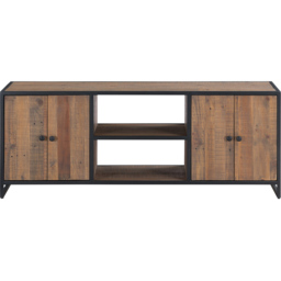 Baumhaus Ooki 4 Door Extra Large Widescreen Television Cabinet - Brown - Wilko - thumbnail 4