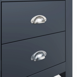 GFW Lancaster 2 Drawer Slate Blue Bedside Table with Oak Effect Top - Wilko - thumbnail 7