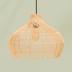 ValueLights Anais Natural Rattan Pendant Shade - Size: 34.5 x 45.5 x 45.5cm - Brown - Wilko - thumbnail 4