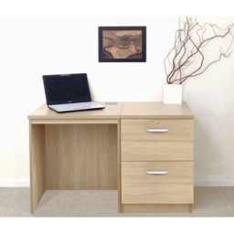 R White Cabinets 2 Drawer Brown Set-04 Desk - Size: 72.8 x 107.9 x 54cm - Wilko - thumbnail 5