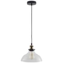 Kliving Jack Clear Glass Pendant Light - Size: 25 x 25 x 25cm - Wilko