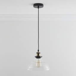 Kliving Jack Clear Glass Pendant Light - Size: 25 x 25 x 25cm - Wilko - thumbnail 3