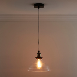 Kliving Jack Clear Glass Pendant Light - Size: 25 x 25 x 25cm - Wilko - thumbnail 4