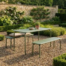 Eton Aluminium Bench Set Green - Wilko