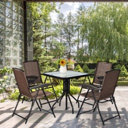 Costway Set of 4 Adjustable Folding Garden Chair - Size: 4 Seater - Wilko - thumbnail 4