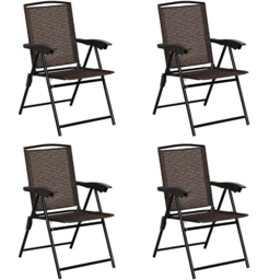Costway Set of 4 Adjustable Folding Garden Chair - Size: 4 Seater - Wilko - thumbnail 3